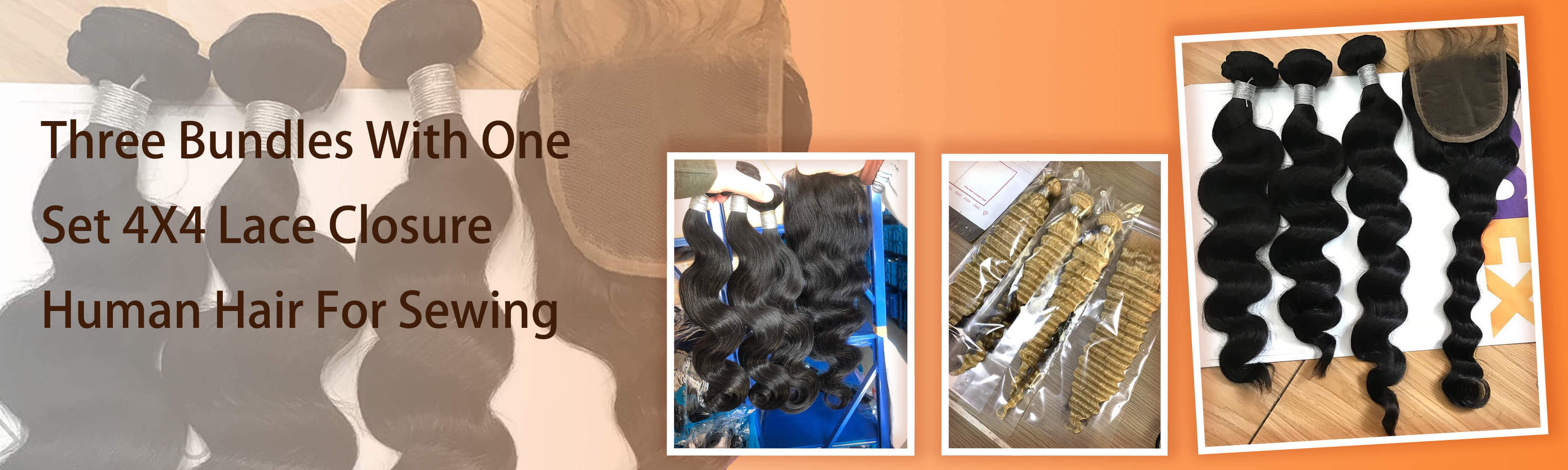 Three Bundles With 4X4 Lace Closure Three Bundles With 4X4 Lace Closure