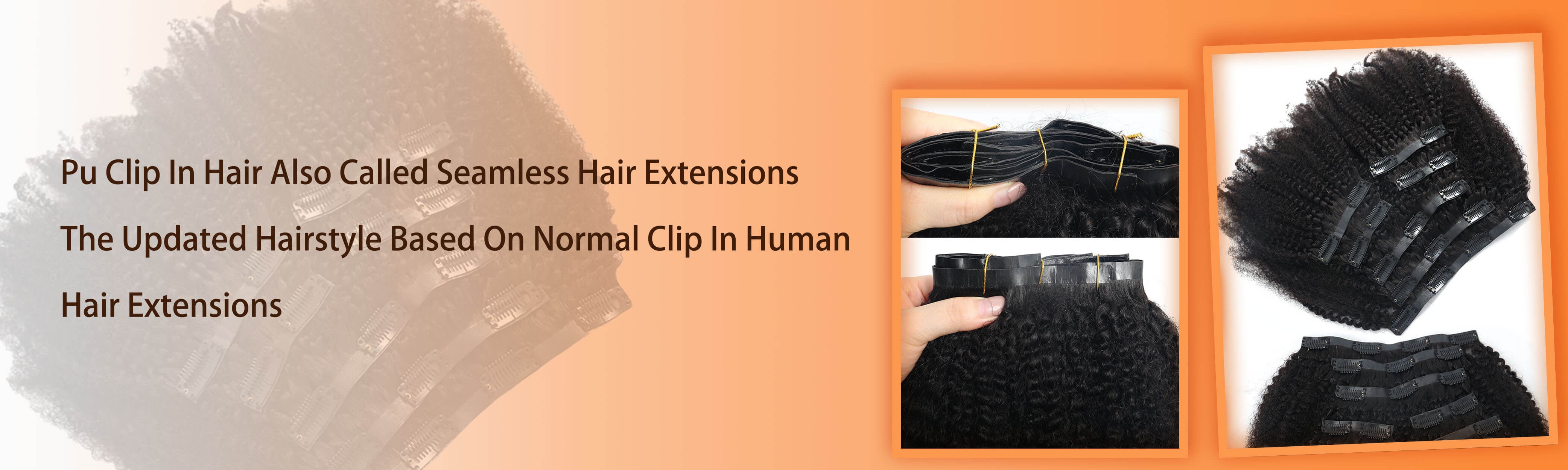 Pu Clip In Hair Extensions