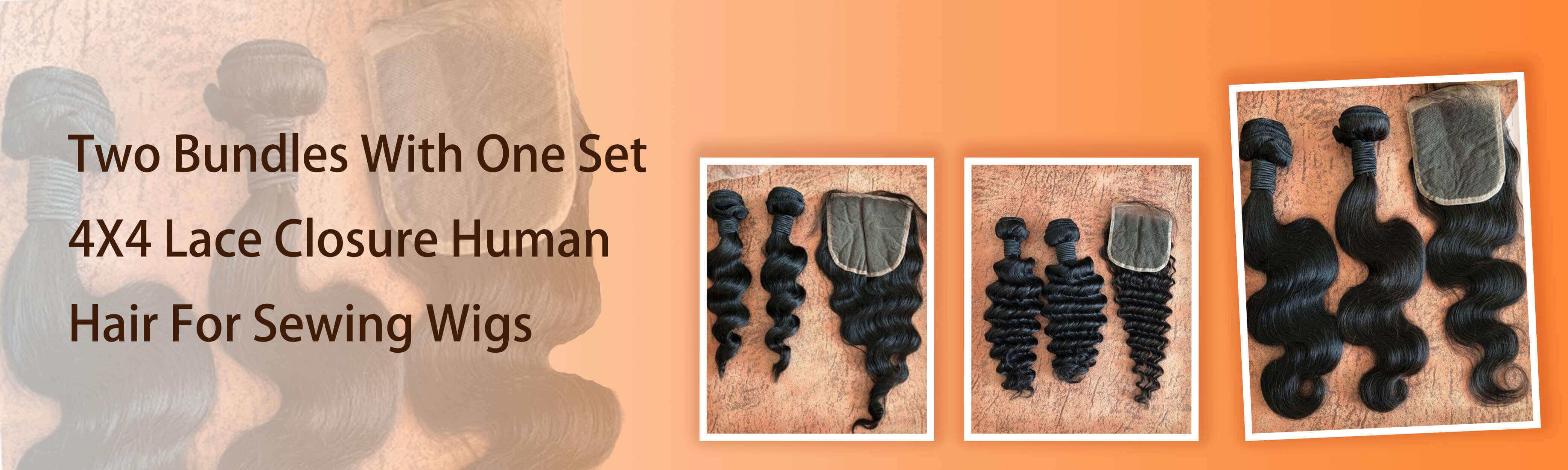 Two Bundles With 4X4 Lace Closure Two Bundles With 4X4 Lace Closure