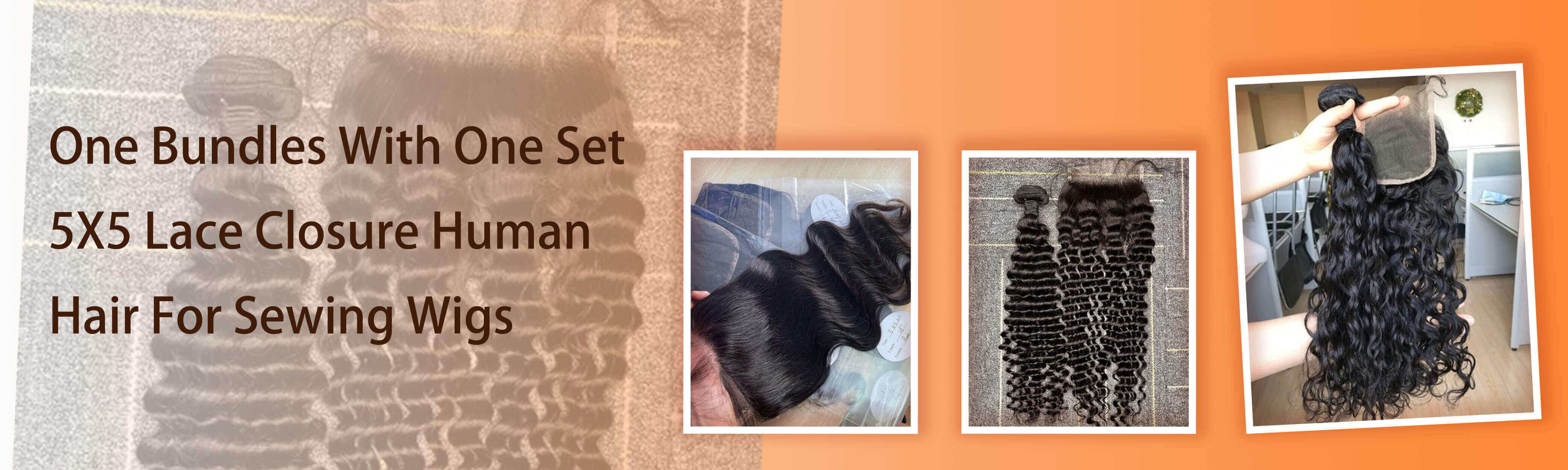 One Bundle With 5X5 Lace Closure One Bundle With 5X5 Lace Closure