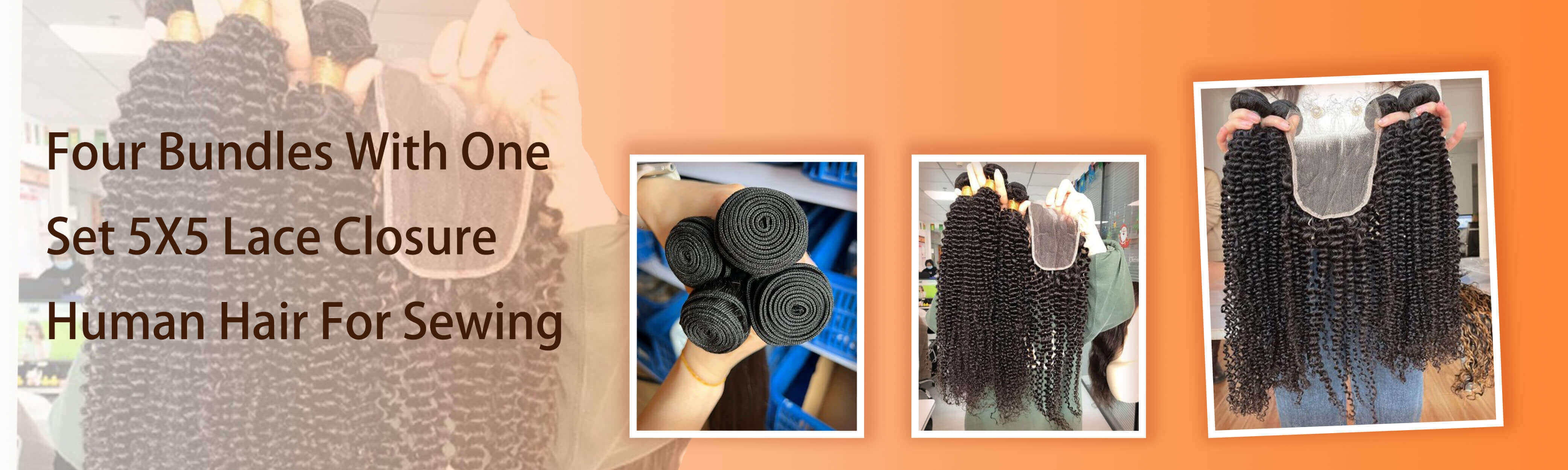 Four Bundles With 5X5 Lace Closure Four Bundles With 5X5 Lace Closure