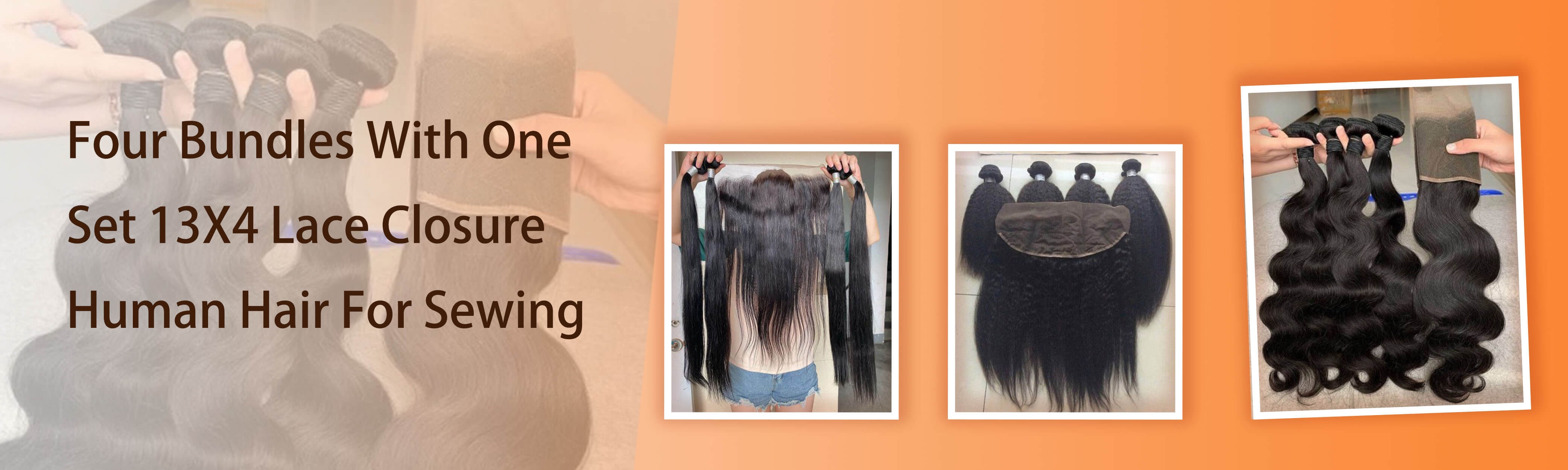 Four Bundles With 13X4 Lace Closure Four Bundles With 13X4 Lace Closure