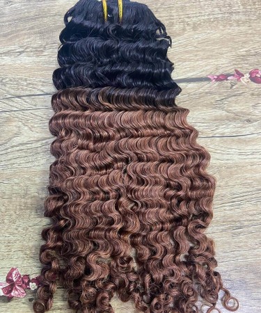 1B/30 Two Tone Color 3B 3C Kinky Curly Brazilian Virgin Hair