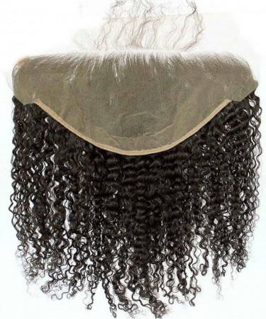 3B 3C Kinky Curly 13x6 Lace Frontal Closure Human Hair