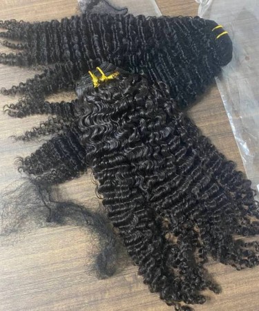 3B 3C Kinky Curly Clip In Human Hair Extensions Cheap Prices