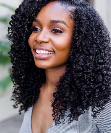 HD Lace 3B3C Kinky Curly 360 Lace Front Wigs Pre Plucked 130% Density