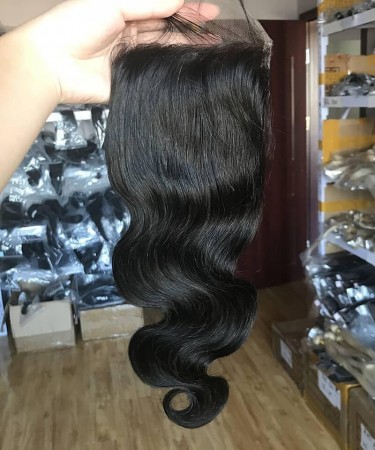 Body Wave 7x7 Lace Closure Human Hair Pre Plucked 