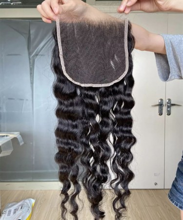Loose Wave Human Hair Lace Closure 5x5 Lace Size 