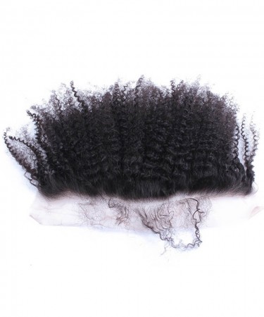Ear to Ear Afro Kinky Curly 13x4 Lace Frontal Closure