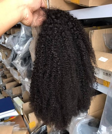 Afro Kinky Curly 130% Full Lace Wigs For Women 8-32 Inches 