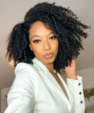 Afro Kinky Curly 13X2 Lace Front Wigs For Black Women 