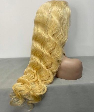 613 Blonde Color Body Wave 360 Lace Frontal Wigs 