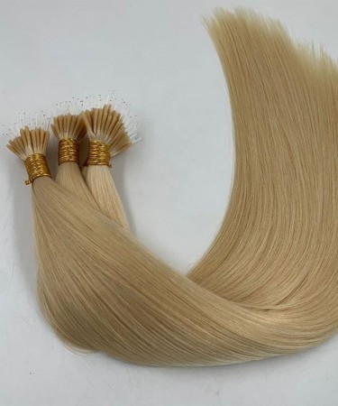 613 Blonde Color Straight Micro Links Human Hair Extensions