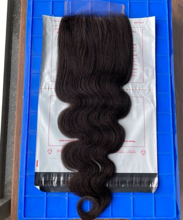 Body Wave Light Yaki Human Hair 5x5 Lace Closure 10-20 Inches