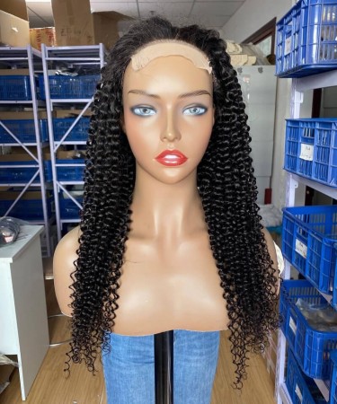 Kinky Curly 4X4 Lace Closure Wigs With Baby Hair Sales