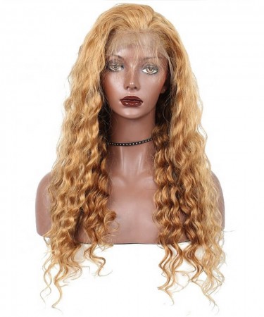 #27 Colored Loose Wave 13X4 Lace Human Hair Wigs 