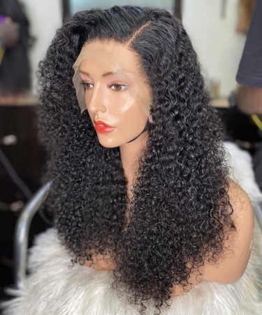 HD Lace 13x4 Front 3B3C Kinky Curly Human Hair Wig 10-30 Inches Pre Plucked