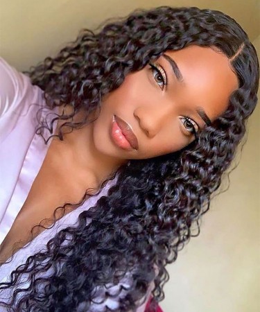 Silk Base Full Lace Wigs Deep Curly 130% Density 8-30 Inches