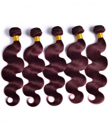 Dark 99J Color Body Wave Brazilian Virgin Hair 3 Pcs 