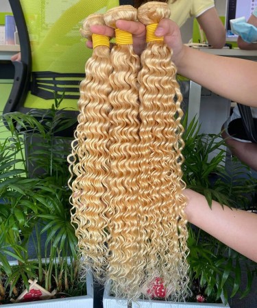 613 Color Burmese Curly Human Hair Bundles 10-30 Inches