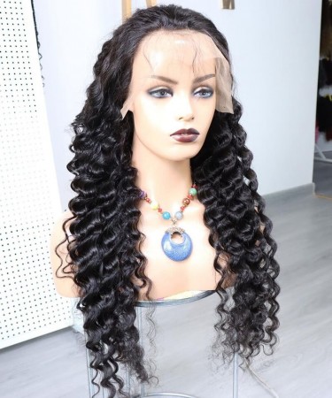 Deep Wave T Part Lace Front Wigs 150% Density 10-30 Inches Human Hair