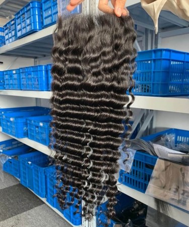 Good Deep Wave 6x6 Lace Closure Human Hair 8-20 Inches 