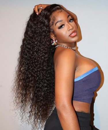 Deep Curly 6x6 HD Lace Closure Wigs Glueless 150 % Density Human Hair