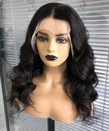 Body Wave 13X6 Transparent Lace Frontal Human Hair Wigs