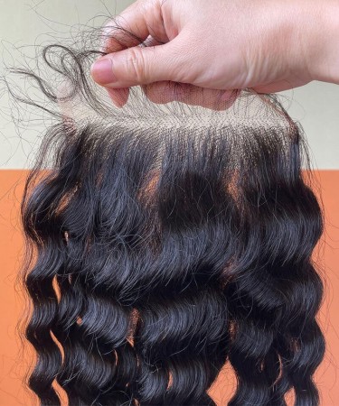 HD Lace 5x5 Part Closure Loose Wave Human Hair Invisible Knots