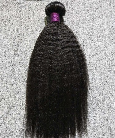 Kinky Straight Brazilian Virgin Hair Weaves One Bundle