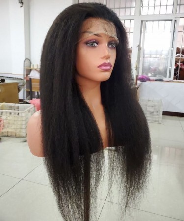 Kinky Straight Hd Lace 370 Lace Wig For Black Women 