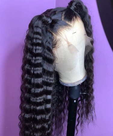 Loose Wave 370 Lace Frontal Wig Pre Plucked With Baby Hair