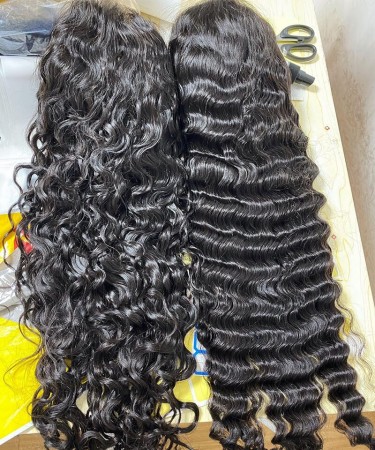 Water Wave 370 Lace Front Wig Pre Plucked With Baby Hair 