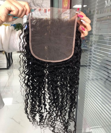 Brazilian 3B 3C Kinky Curly 6x6 Lace Closure Human Hair