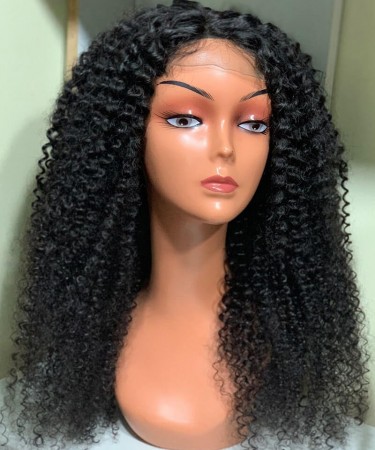 6X6 HD Kinky Curly Lace Closure Wigs 250% Density For Black Women 