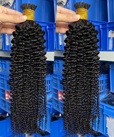 Kinky Curly I Tip Human Hair Extensions At Cheap Prices 