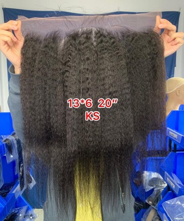 Kinky Straight 13X6 Lace Frontal Closure Human Hair