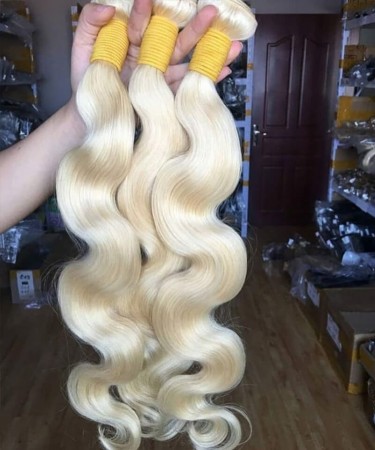 #1001 Silver Color European Virgin Hair Body Wave 3Pics 
