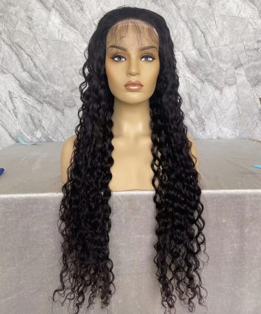 Loose Curly T Part Human Hair 13x4 Lace Front Wig Pre Plucked 150% Density