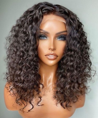 Deep Wave 5X5 HD Lace Closure Human Hair Wigs For Women 