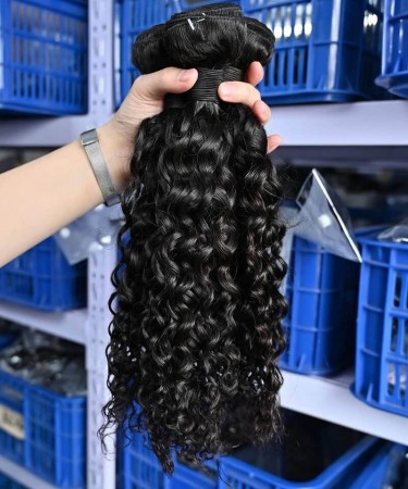 Loose Curly Brazilian Virgin Hair Weave Bundles For Sale