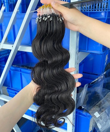 Body Wave Micro Links Human Hair Extensions 8-30 Inches