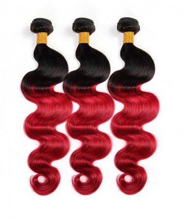 Ombre Two Tone Color Brazilian Human Hair Weave Bundles