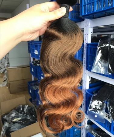 #1B/4/30 Ombre Color Body Wave Brazilian Virgin Hair Bundle