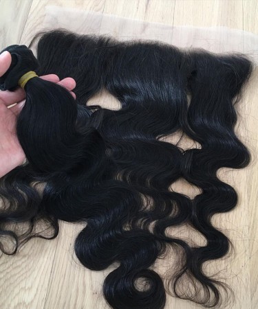 One Bundle Body Wave Human Hair With Lace Frontal 