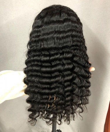 Deep Wave 150% Density Transparent 13x6 Lace Front Wigs 