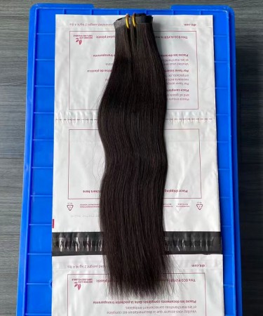Light Yaki Straight Pu Clip In Human Hair Extensions For Sale