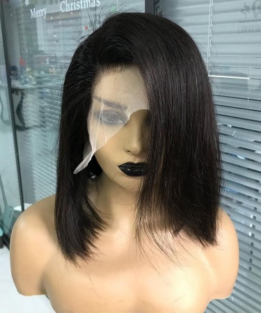 Quality Straight Short Bob Wigs Pre Plucked With Baby Hair 
