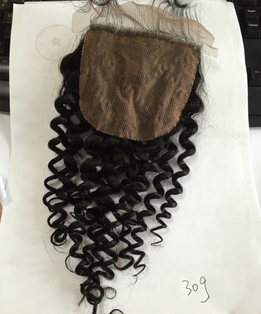 Brazilian Kinky Curly Silk Base Closures Human Hair 