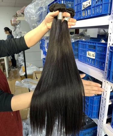 Mongolian Straight Human Virgin Hair Bundle Deal 10-30 Inches